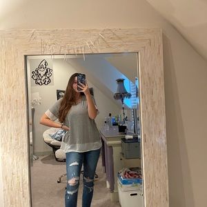 Grey awith white detail shirt